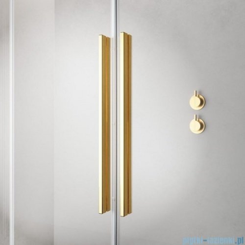 Radaway Furo Gold DWJ drzwi prysznicowe 140cm prawe szkło przejrzyste 10107722-09-01R/10110680-01-01