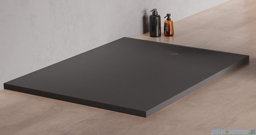New Trendy Nex Shade brodzik konglomeratowy prostokątny 100x90x3,5 cm antracyt B-0505