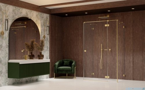 Radaway Essenza Pro Brushed Gold Kdj+S kabina 90x90x90cm prawa szczotkowane złoto 10097390-99-01R/10098090-01-01/10098090-01-01