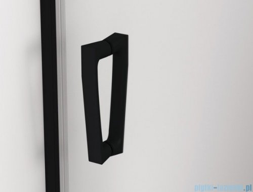 SanSwiss Cadura Black Line drzwi wahadłowe 75cm jednoczęściowe prawe z profilem przyściennym  czarny mat CA1CD0750607