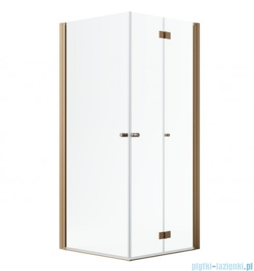 Radaway Nes Brushed Copper KDD B / KDD I kabina 90x100cm prawa szczotkowana miedź przejrzyste 10024090-93-01R/10015100-93-01R