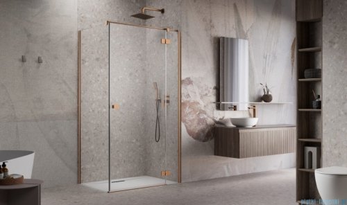 Radaway Essenza 8 Brushed Copper Kdj kabina 80x100cm prawa szczotkowana miedź 10480512-01-01R/10470237-93-01R/10113100-01-01