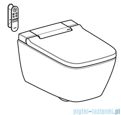 Geberit urządzenie WC z funkcją higieny intymnej AquaClean Sela Square, wisząca miska WC biały/chrom 146.250.21.1