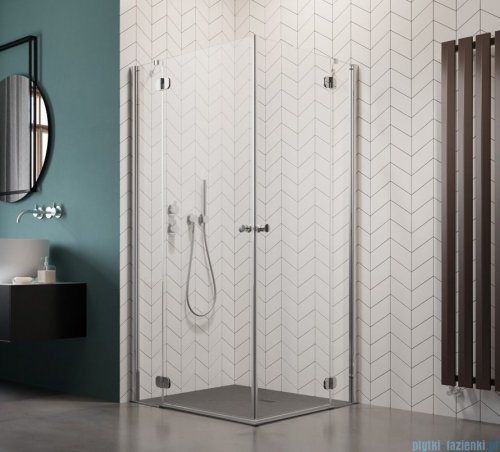 Radaway Torrenta Kdd kabina 80x80 szkło grafitowe + Brodzik Delos C + Syfon 32262-01-05N