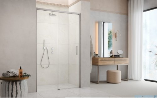Radaway Idea DWJ Brushed Nickel drzwi wnękowe 125cm lewe szczotkowany nikiel 387023-91-01L