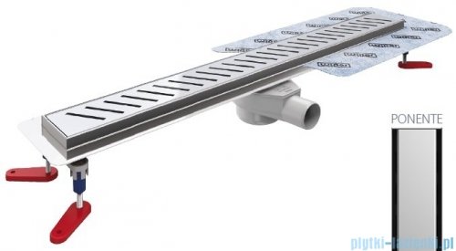 Wiper New Premium Ponente Odpływ liniowy z kołnierzem 120 cm syfon drop 50 mat 500.0171.03.120
