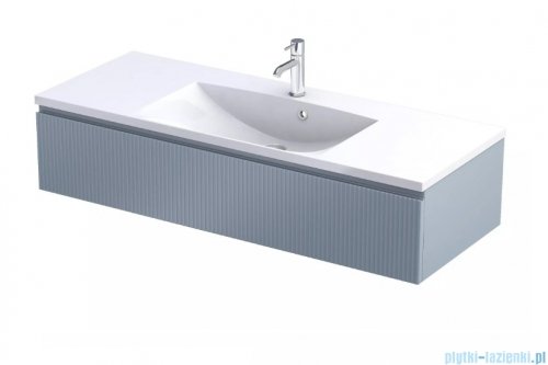 Oristo Brylant szafka podumywalkowa wisząca Ryflowana 120x25x45 szaroniebieski mat OR36-SD1S-120-16R