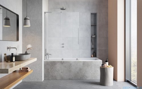 Radaway Furo Brushed Nickel SL PND II parawan nawannowy 120cm lewy szczotkowany nikiel 10309638-91-01L/10112594-01-01