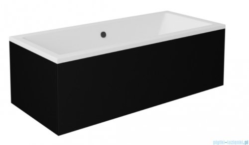 Besco Quadro obudowa wanny CZARNY mat 165x75cm #OAQ-165-PKC