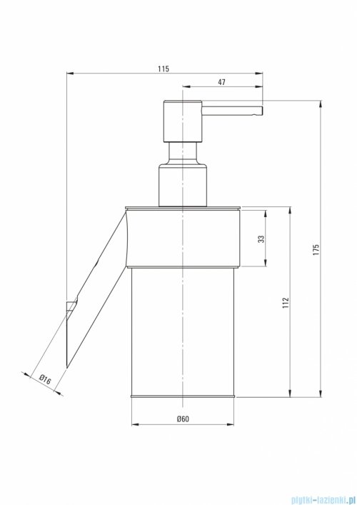 Deante SILIA Dozownik mydła ścienny brąz szczotkowany ADI_C421