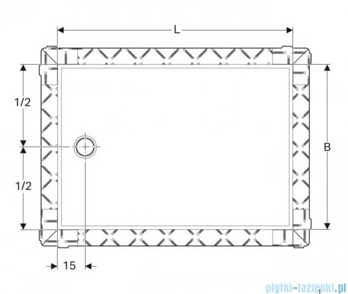 Geberit Panel do prysznica bezbrodzikowego Setaplano 140x100cm 154.284.11.1