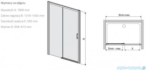 Sanplast Free Zone D2L(P)/FREEZONE drzwi przesuwne 140x190 cm lewe czarny matowy 600-271-3190-59-401