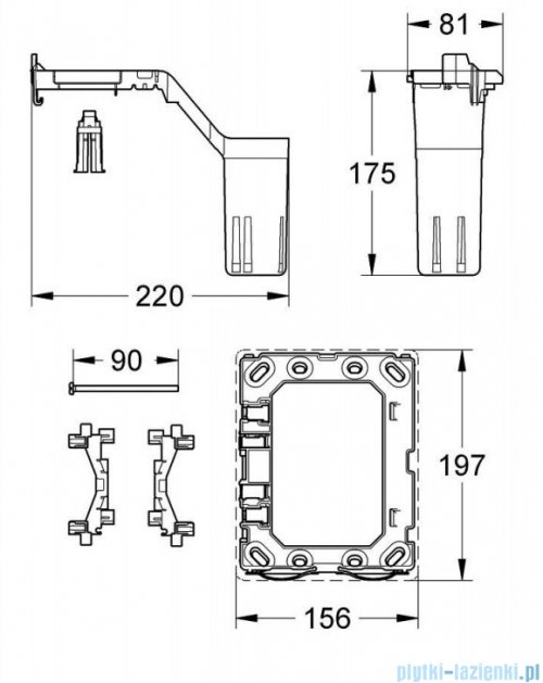 Grohe Rapid SL Fresh zestaw stelaż podtynkowy 5w1 z przyciskiem Skate Cosmopolitan biel alpejska 39448000