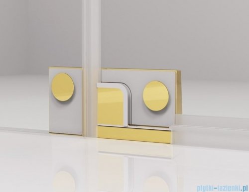 SanSwiss Cadura Gold Line drzwi wahadłowe 90 cm jednoczęściowe lewe z profilem przyściennym CA1CG0901207