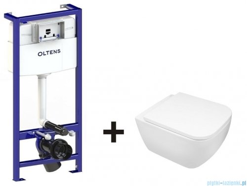 Oltens zestaw podtynkowy stelaż + miska Vernal SmartClean z deską Slim wolnoopadającą 50001000/42507000