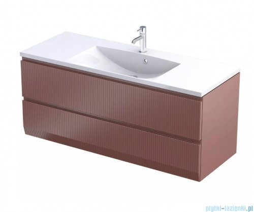 Oristo Brylant szafka podumywalkowa ryflowana wisząca 120x50x45 ceglany mat OR36-SD2S-120-19R