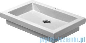 Duravit 2nd floor umywalka mała bez przelewu bez otworu na baterię 580x415 mm 031758 00 00