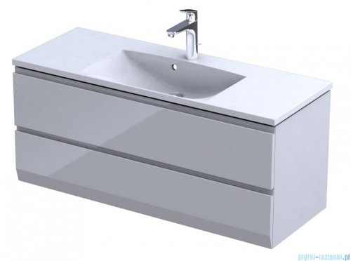 Oristo Brylant szafka z umywalką wisząca 119x50x45 biały połysk OR36-SD2S-120-1-V3/UME-AM-120-92-C