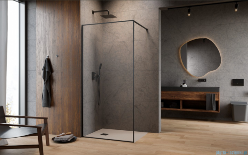 Radaway Modo F II Brushed GunMetal kabina Walk-in 125x2010cm Szczotkowany Grafit szkło przejrzyste 10409125-92-01