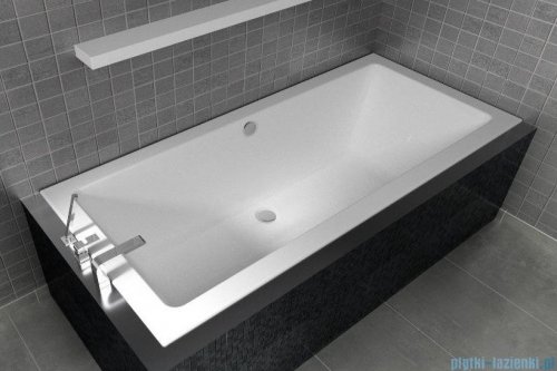 Riho Lugo 190x80cm wanna prostokątna z hydromasażem Pneumatic lewa + nogi + syfon BT04-PNE-L