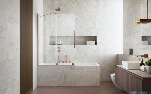Radaway Furo Brushed Copper PND II parawan nawannowy 140cm lewy szczotkowana miedź 10109738-93-01L/10112694-01-01