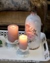 Świecznik na grubą świecę Chic Antique - kremowy H8/Ø8 cm
