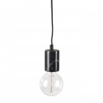 Lampa marmur z wtyczką - KOLV - czarna