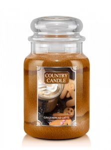 Country Candle - Gingerbread Latte - Duży słoik (680g) 2 knoty - SZYBKA WYSYŁKA