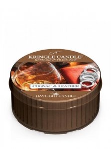 Kringle Candle - Cognac & Leather - Świeczka zapachowa - Daylight (42g)