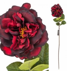 Kwiat sztuczny - Róża bordowa Aluro