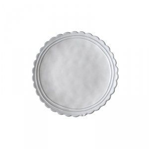 Laura Ashley Artisan - talerz deserowy nieregularny White 20 cm