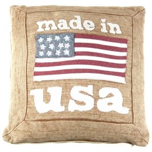 Poduszka dekoracyjna - made in USA - beżowa