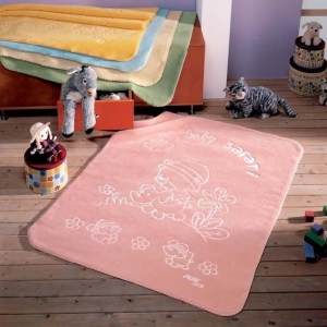 Kocyk Piel - Baby Safari 80x110 cm - różowy