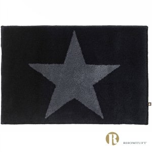 Dywanik łazienkowy Rhomtuft - STAR - szaro-czarny