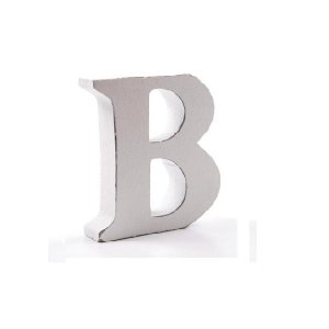 Litera dekoracyjna mała - B - biała 