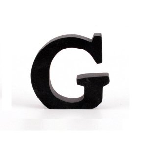 Litera ozdobna mała - G - czarna