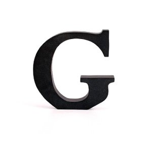 Litera ozdobna duża - G - czarna