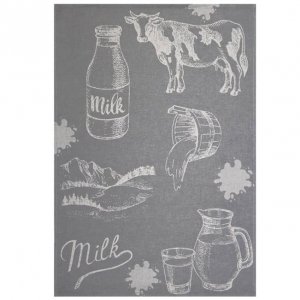 Lasa Portugal ścierka kuchenna Milk szara 50x70 cm	