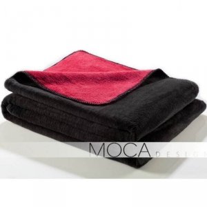 Koc Moca Design Doubleface - czerwony + czarny