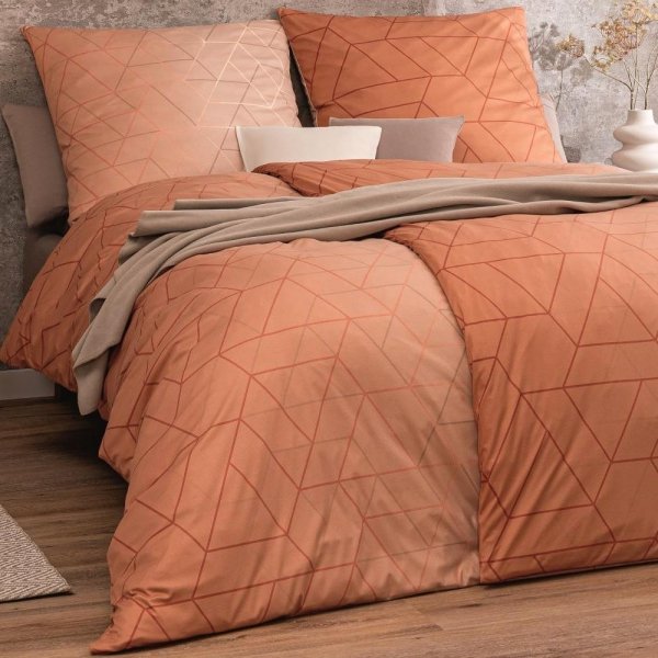 Pościel Estella mako-interlock-jersey Svea terakota 6268/370