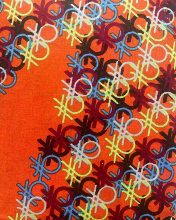 Pościel Benetton Octopus 200x220 cm - pomarańczowa
