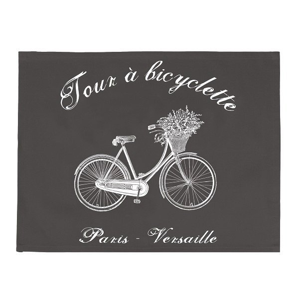 Serweta / podkładka French Home - Bicyclette - szara