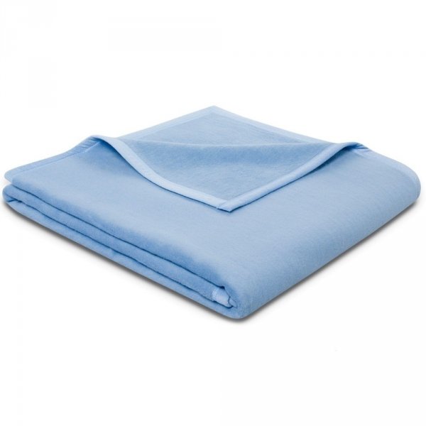 Koc Biederlack 100% bawełna - Pure Cotton - niebieski pastelowy
