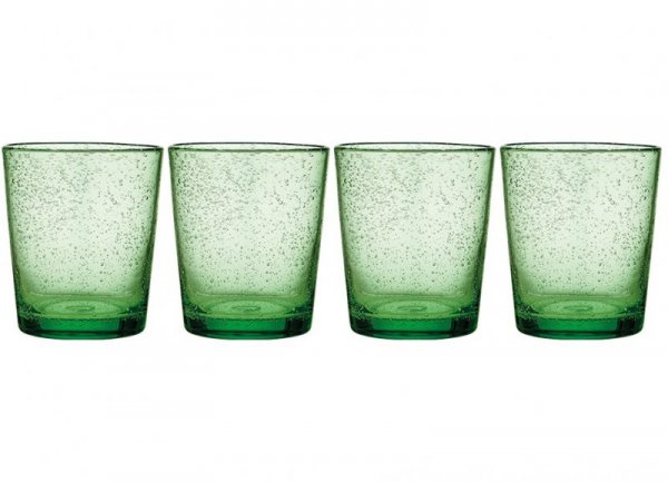 Ladelle Recycled komplet 4 szklanek z grubego szkła Green L62732