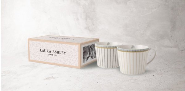 Laura Ashley Tea Stripe Collectables - komplet 2 kubków 280 ml