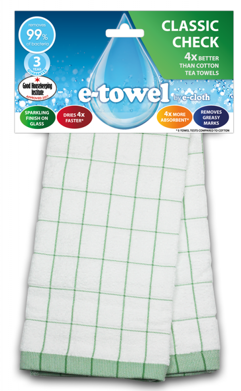 E-cloth ściereczka z mikrofibry i bawełny do kieliszków - zielona
