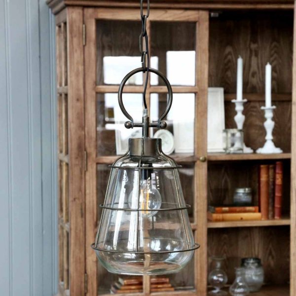 Lampa sufitowa Chic Antique Factory szklana - H43,5/Ø22 cm