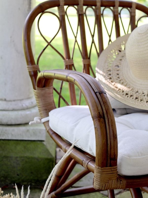Rattanowe krzesło z poduszką Anor Chic Antique - H85x62x57.5 cm