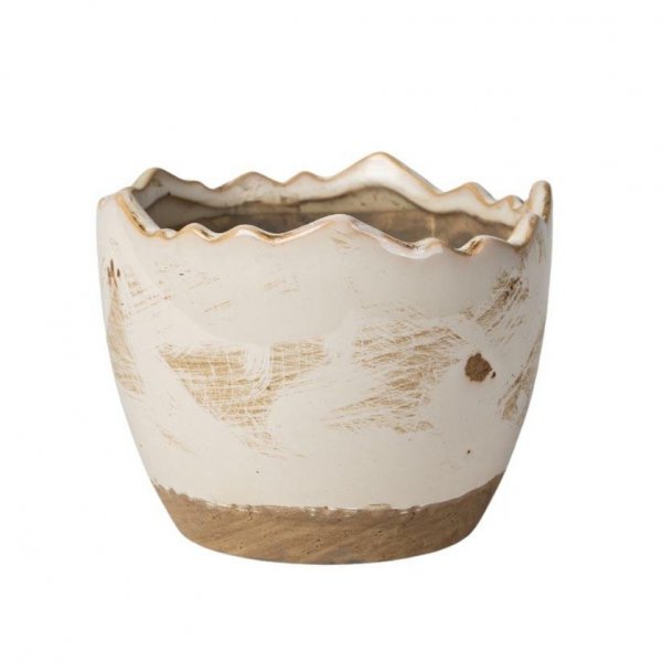 Osłonka ceramiczna Belldeco w kształcie jajka kremowa – dekoracja wielkanocna