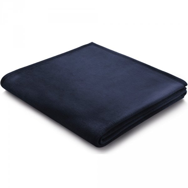 Koc Biederlack 100% bawełna - Pure Cotton - niebieski ciemny